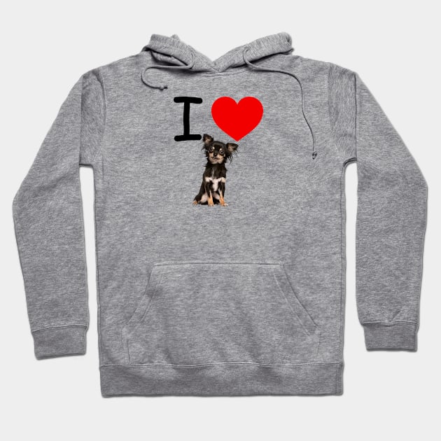 I HEART FLUFFY Chihuahua Hoodie by EmoteYourself